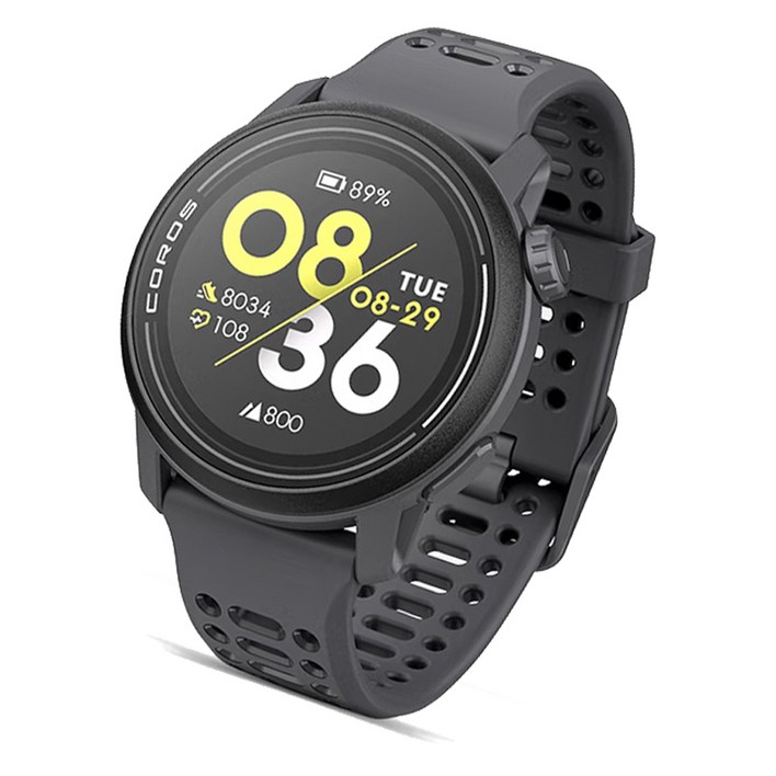 COROS 페이스 3 GPS 스포츠 스마트 워치, GPS  블루투스, 블랙 그레이 실리콘, 41.9mm
