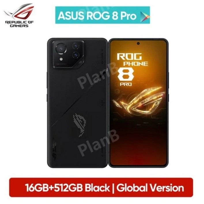 ASUS ROG 8 아수스 로그폰 8 게이밍폰, 공식 표준, 프로 16GB 512GB(글로벌 버전)
