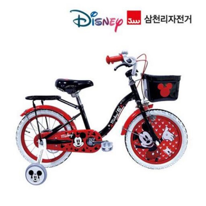 삼천리자전거 미키키즈 16인치 블랙 아동용자전거, 단품