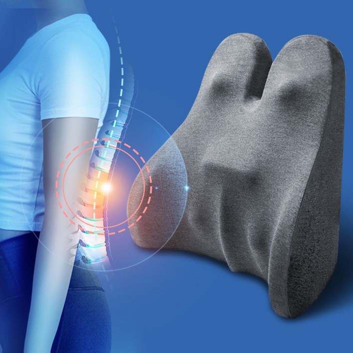 의자 큐어백 허리 쿠션 사무실 메모리폼 등받이 방석