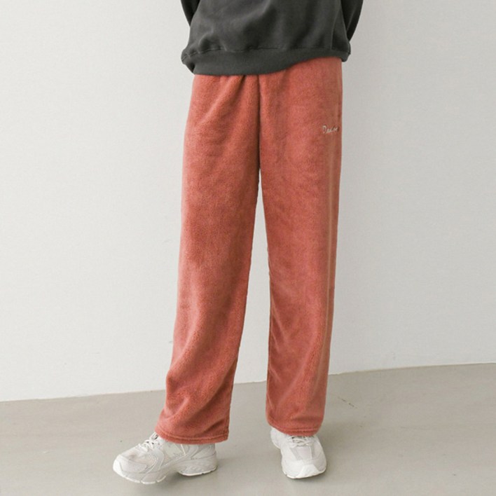 수면바지, 편안한 사이즈 6color 밍크 극세사 빅사이즈여성의류  홈웨어 잠옷 밴딩팬츠 트레이닝