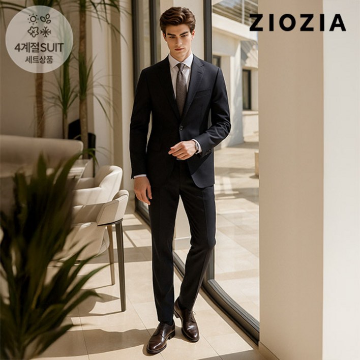 지오지아 네이비 베이직 데일리 정장세트 ABD5SB1301 ABD5SP1301 DNV