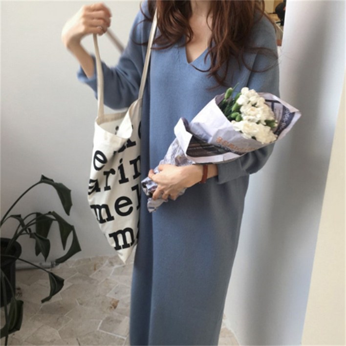 여성 예쁜 롱원피스 봄원피스 니트원피스