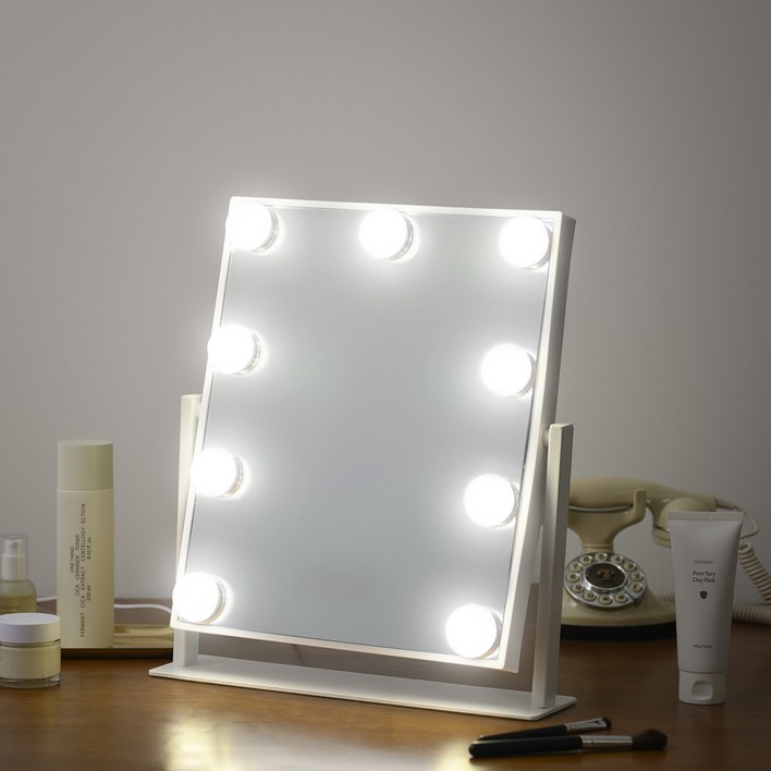 나쥬랑 메이크업 거울 LED 무선 조명 화장 거울 led거울