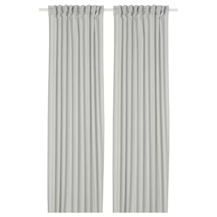 이케아 힐리아 커튼한쌍 화이트 145x250 cm