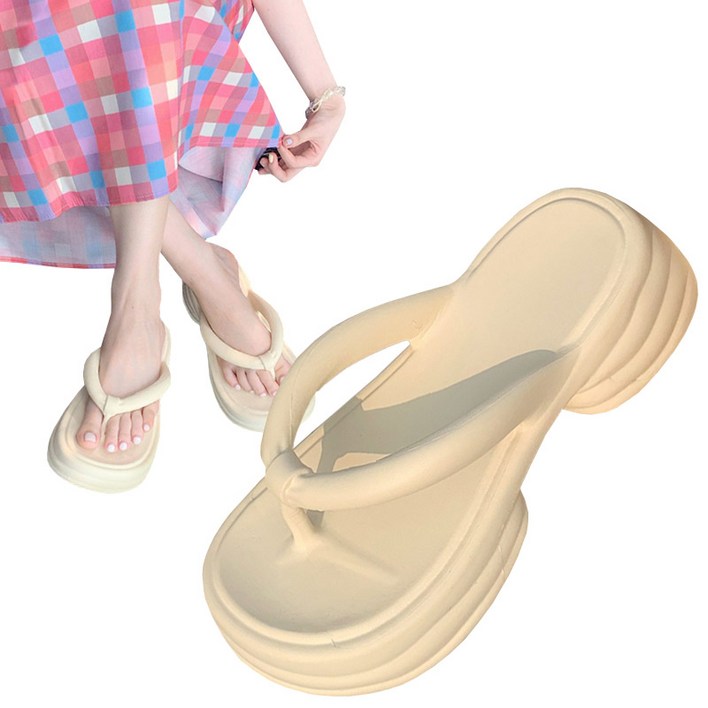 스토리원 EVA 키높이 여성 슬리퍼 5cm 통굽 플립플랍 쪼리 SHWSPA1621