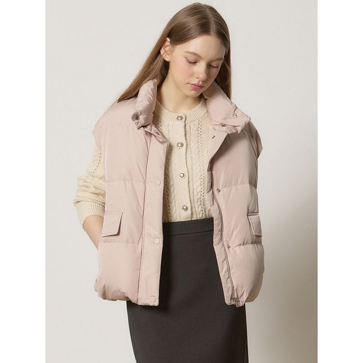 리스트 루즈핏 하이넥 덕다운 베스트 택가격 358000원