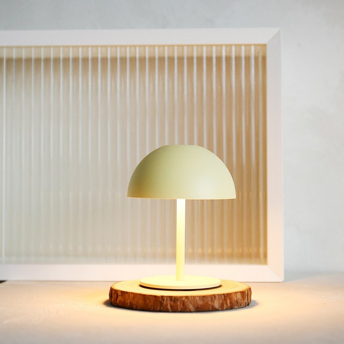 MONSTER LIGHT 미니코코 충전식 터치식 미니 포터블 버섯 LED 램프 수유등 무드 단스탠드 책상조명, 레몬