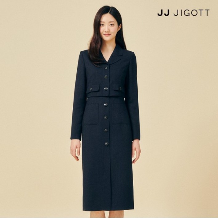JJ지고트    브이넥 칼라 재킷 원피스 GP3M0OP921