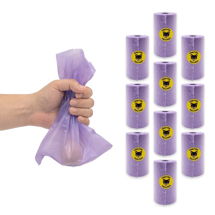 토리토스 도톰미니풉백 배변봉투 소형 두꺼운 향기나는 생분해 똥츄, 1세트, 200개입, 라벤더향