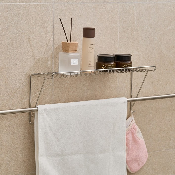 에이치제이 무타공 수건걸이 선반 거치대 소
