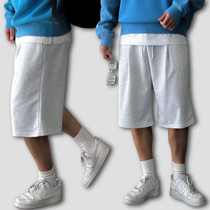 빠델 1+1당일출고 버뮤다팬츠 남자 짐웨어 헬스 운동복 6부 와이드반바지