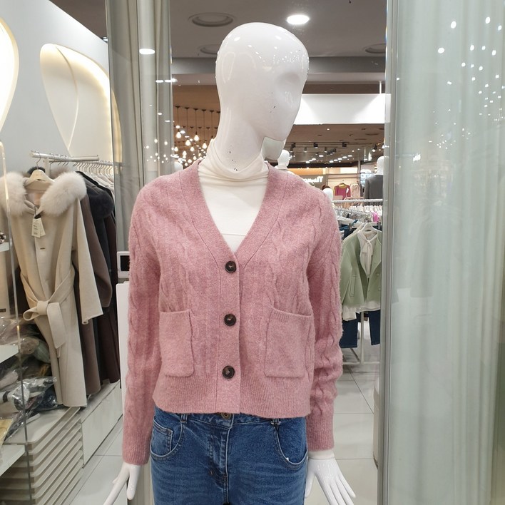 씨씨콜렉트초특가케이블 크롭가디건 E224KSL132