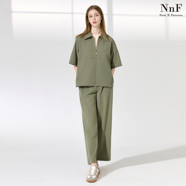 NNF 여성 봄 가을 나일론 셋업 3종