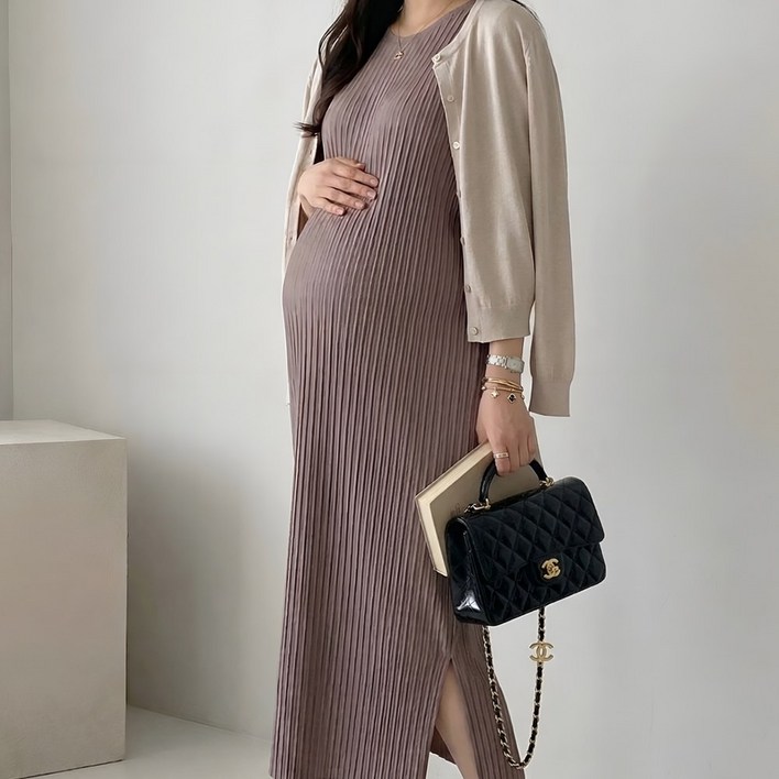 당일출고 수엠W 임산부 주름 플리츠 롱원피스 반팔 루즈핏 빅사이즈 T07 리플원피스