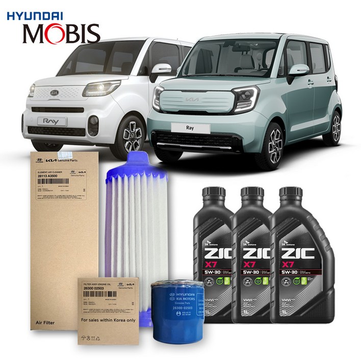 더뉴 레이 23년식 이후 1.0 가솔린 순정필터지크오일 5W30 3종