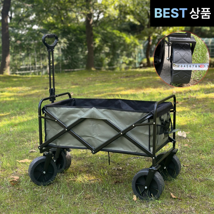 미아토 프리미엄 접이식 캠핑 웨건 폴딩 카트, 1개, 올리브 그린 미아토 프리미엄 접이식 캠핑 웨건 폴딩 카트, 1개, 올리브 그린