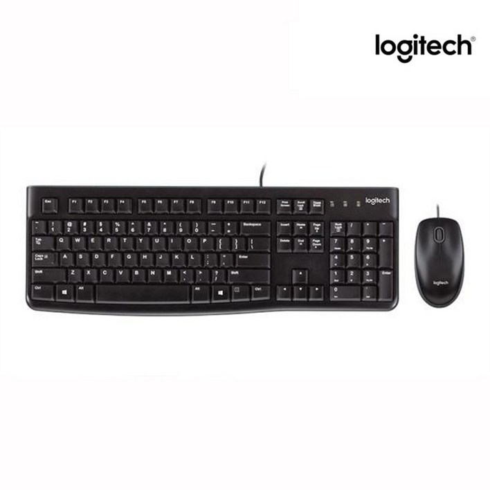 로지텍 데스크탑 유선 키보드 마우스 세트 MK120 New