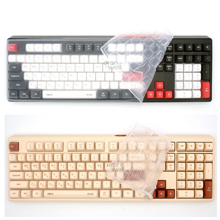 지클릭커 무료배송 오랜웰 지클릭커 오피스프로 WK50 WMK50 108키 키스킨 키보드 덮개 커버 전용