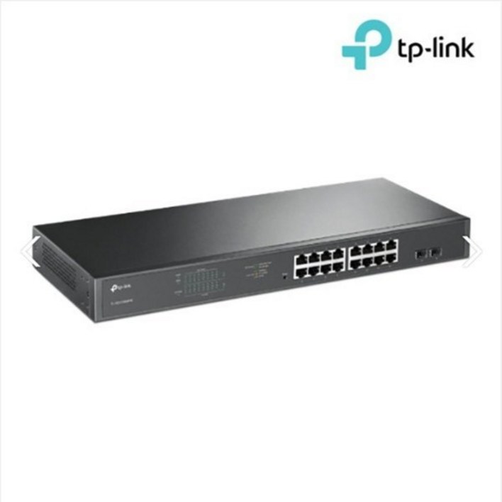TP-LINK TL-SG1218MPE 기가비트 16포트 2SFP POE 192W 이지 관리형 스위칭허브, 1개