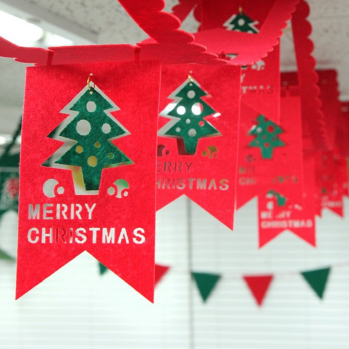 크리스마스가랜드 파티 장식 소품 데코 천정입체 레드