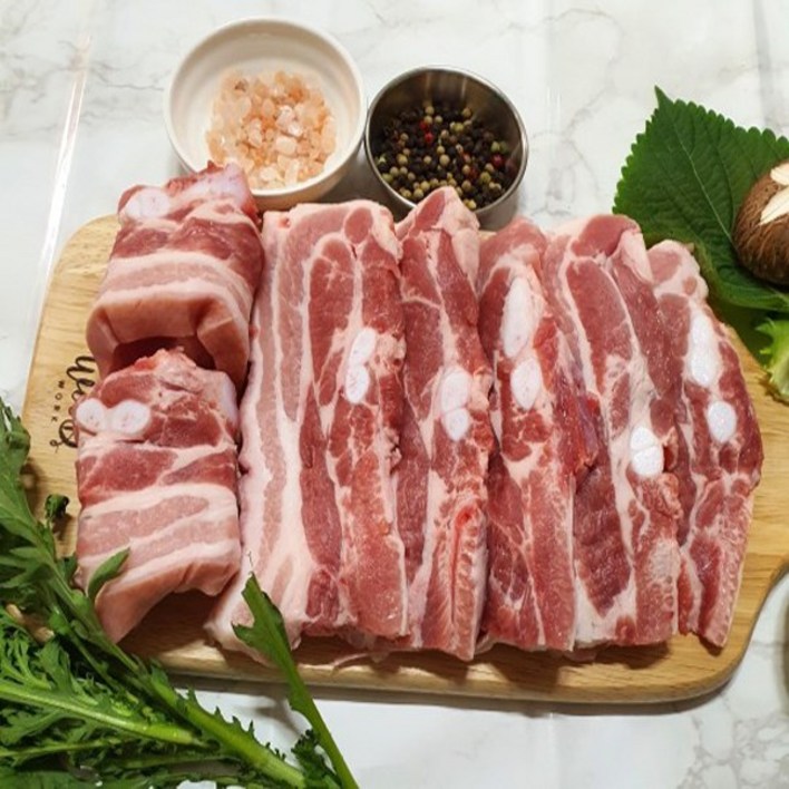 한돈 암돼지 삼겹살 냉장 1kg 통돌이 통삼겹살 에어프라이어, 1개