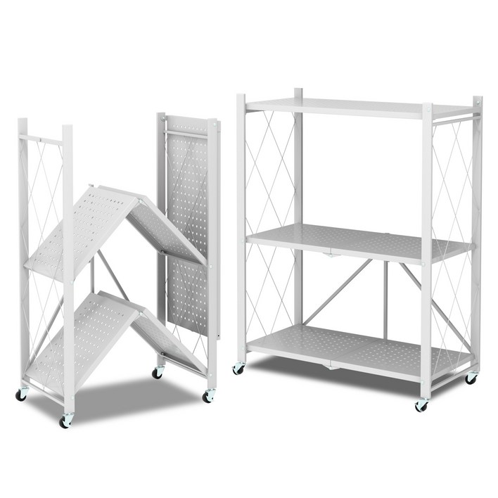 체인지업 폴딩 철제선반 2026 NEW 최신형 접이식 다용도 이동식 철제 주방 베란다 정리 수납장