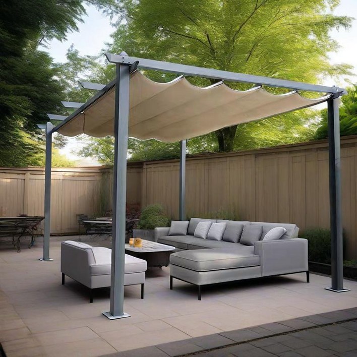 공원 단독주택 타프 파고라 그늘막 천막 캐노피 스카이 어닝 차양막 정원 테라스3X3
