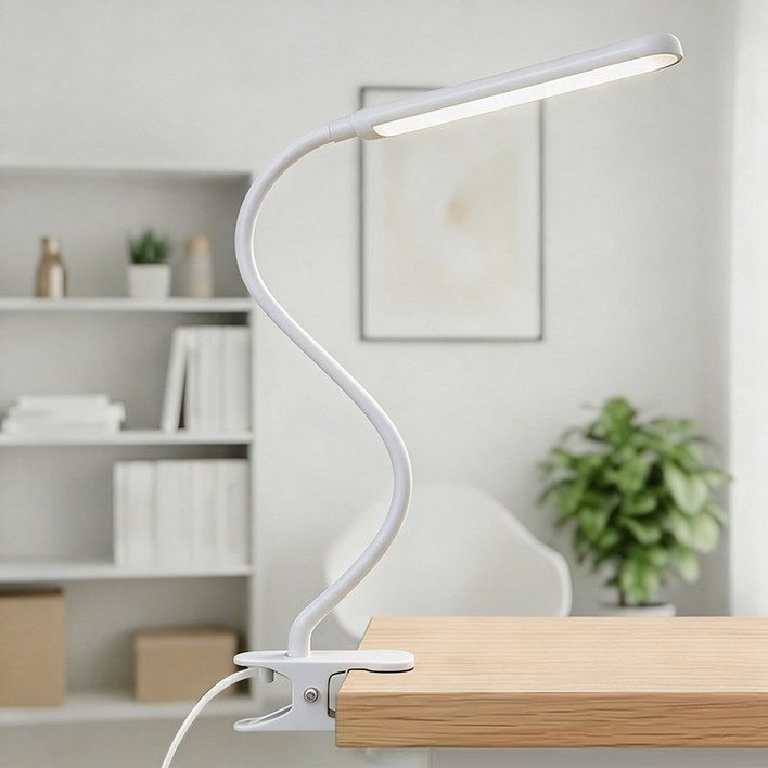 H HNMA HN 클립형 LED 데스크스탠드 단계조광 조색 눈보호 USB 급전 봄맞이 선물 근로자의 날 하마