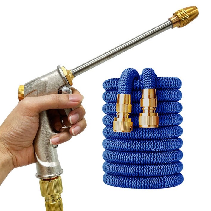 솔리드 고압 세척건 5M 물호스 SET 매직파워 고압 분사기 세차기, 혼합색상, 5m