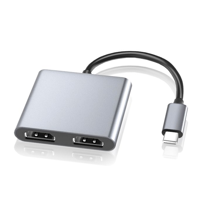 C타입 허브 HDMI 듀얼 모니터 젠더 분배기 컨버터 HDCP 넷플릭스 미러링 케이블 기능, 그레이, 1개, 185mm C타입 허브 HDMI 듀얼 모니터 젠더 분배기 컨버터 HDCP 넷플릭스 미러링 케이블 기능, 그레이, 1개, 185mm