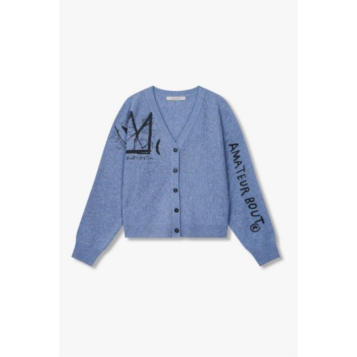 보브 VOICE OF VOICES BASQUIAT 프린트 니트 가디건블루 7125450181