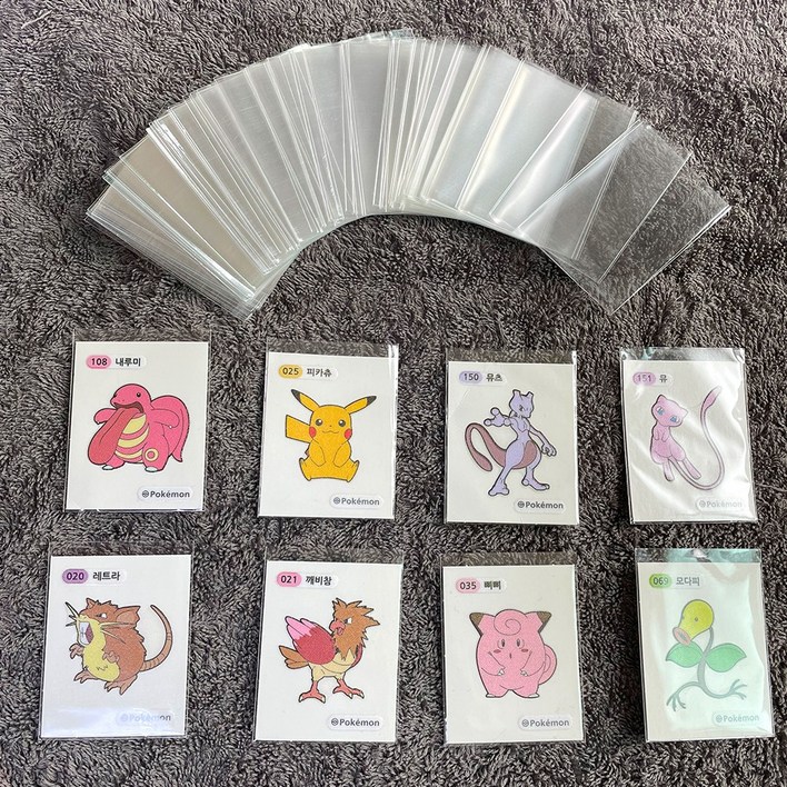 제이케이 포켓몬 쿠키런 띠부띠부씰 보호필름 슬리브OPP비닐북