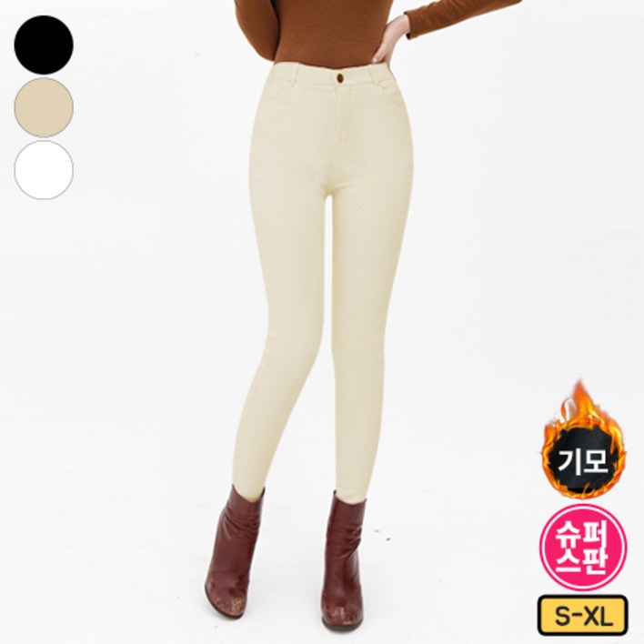가비진 여성 기모팬츠 후끈한 도톰 기모 스키니