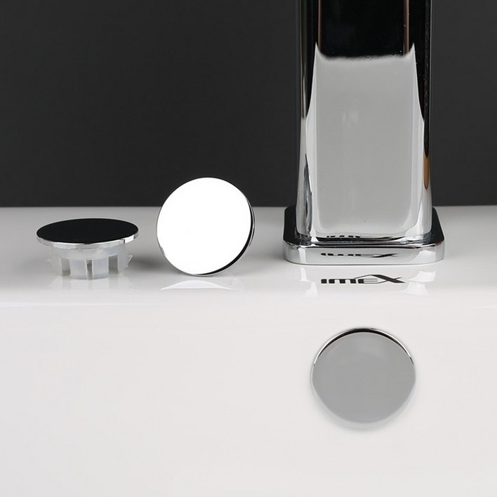 더블슬릿 황동 SUS304 스텐레스 세면대 세면캡 구멍 완전 막힘형 오버플로우 마개 11, 크롬실버