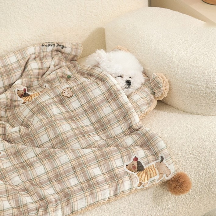 Surkat 반려동물 담요매트 귀여운 디자인 포근포근 펫 담요 겸 이불  고양이 강아지 방석