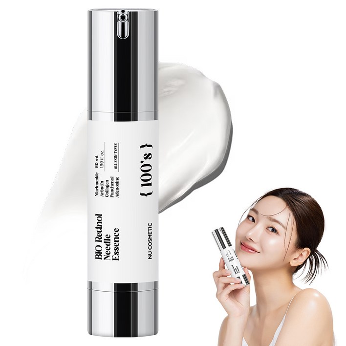 엔유 바이오 레티놀 니들 에센스 100샷, 피부결 개선  모공축소  줄기세포배양액