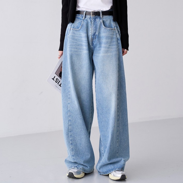 SHORTLONG 에비뉴 절개 데님 팬츠 710874