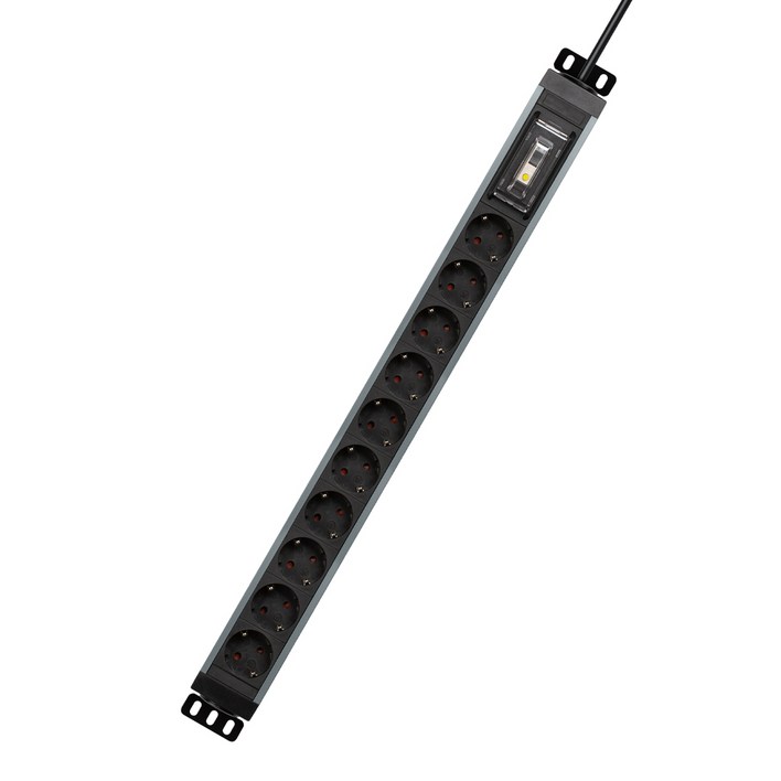 4000W 고용량 알루미늄 멀티탭 누전차단 10구 1.5m 3m 5m 7m, 1개, 스페이스 그레이, 5m