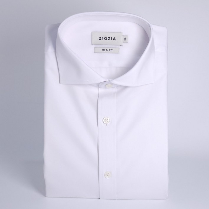 백화점 상품 지오지아 남성 와이셔츠 화이트 블루 슬림핏 스판 IV1107
