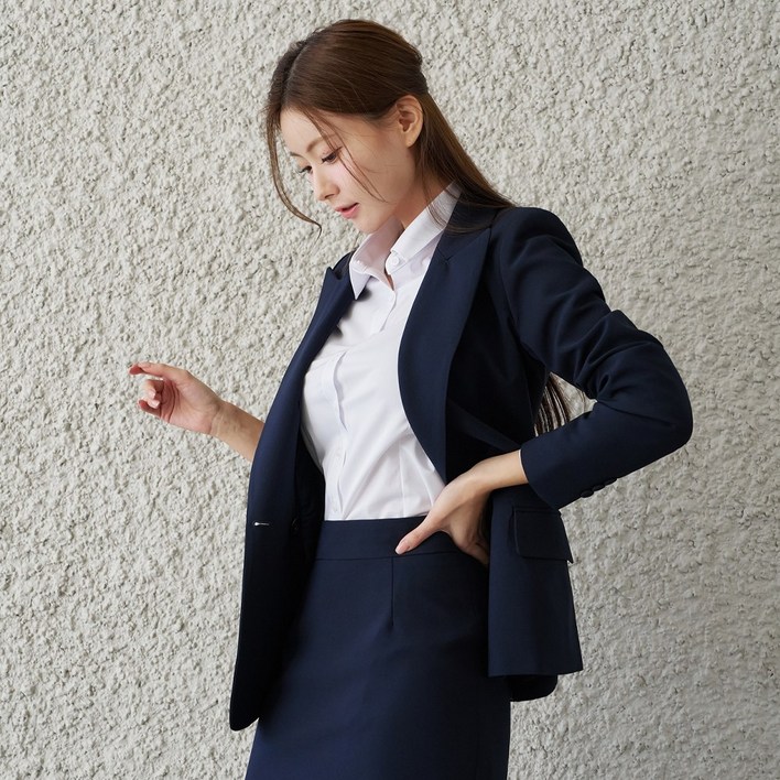 여성 정장 자켓 슬림핏 재킷 면접 발표 유니폼 블레이저 에고스