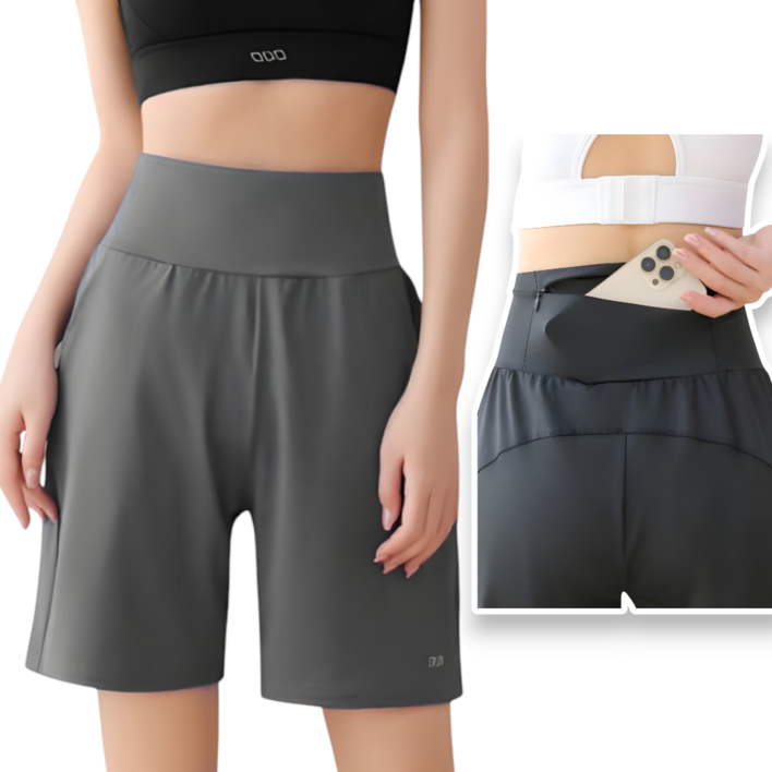 [러닝벨트 일체형] 에이프릴랩스 폰 지퍼 포켓 트레이닝 반바지