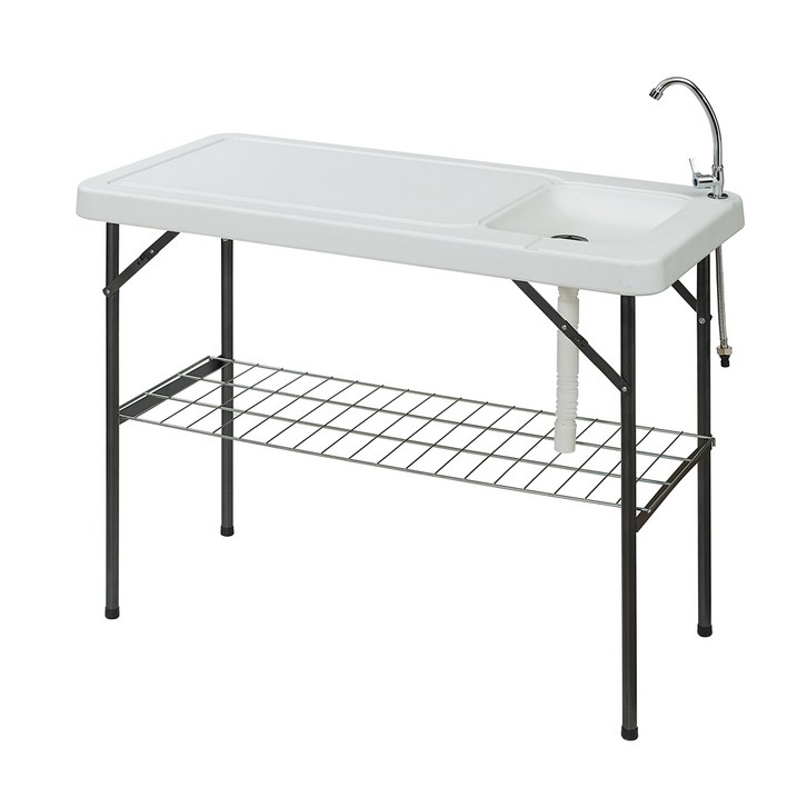 캠선생 아웃탑 클린테이블 야외 씽크대 미니 개수대 캠핑 요리 테이블, 아웃탑 클린테이블(선반포함)