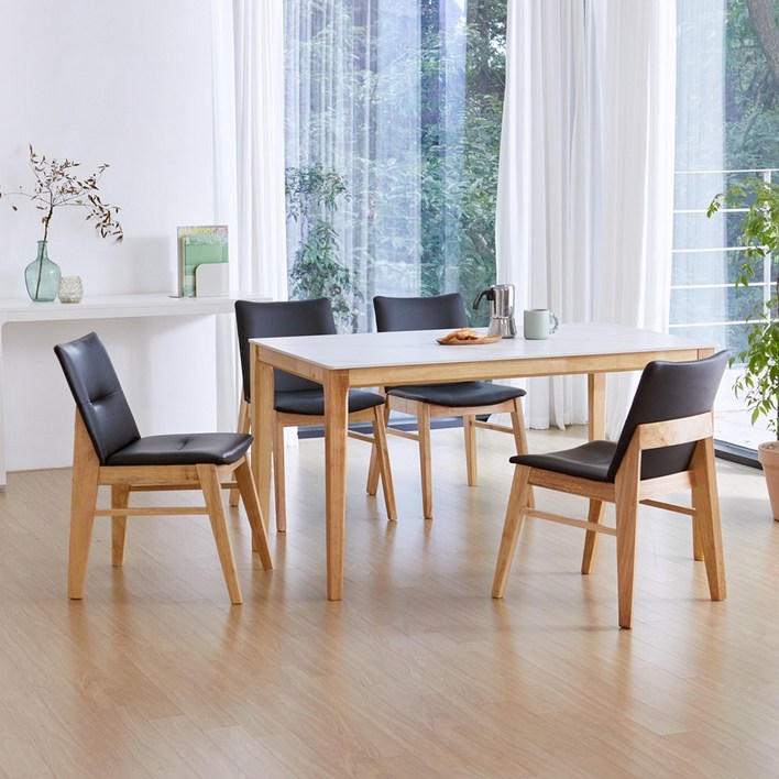 베스트리빙 루마니아 빈츠 포세린 12T 통세라믹 1200/1400 4인용 와이드 세라믹 식탁 테이블 세트/의자4개/의자2개+벤치형/4colors 2size