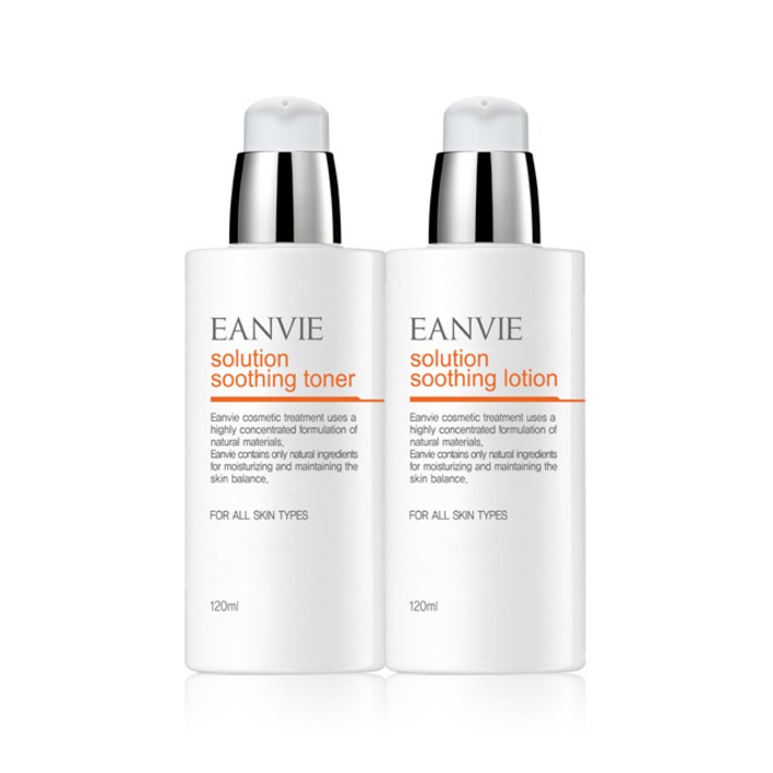 EANVIE 엔비 솔루션 스킨 로션 세트 240ml /민감성피부 유수분밸런스조절 탁월 더마화장품 EWG인증 가벼운 사용감 여름용 스킨로션, 1세트