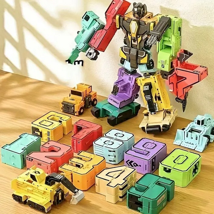 미라클 5단 합체 숫자변신로봇 알파벳 로봇, 1개, 미라클 숫자변신로봇 2종