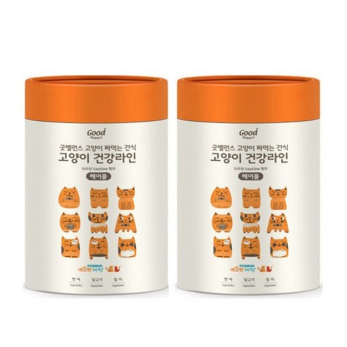 굿밸런스 짜먹는 고양이 간식 헤어볼 참치연어치킨 120p