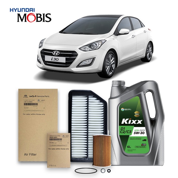 더뉴 i30 GD 1.6 디젤 1416년식 킥스합성유순정필터세트 5W30, 1개 더뉴 i30 GD 1.6 디젤 1416년식 킥스합성유순정필터세트 5W30, 1개