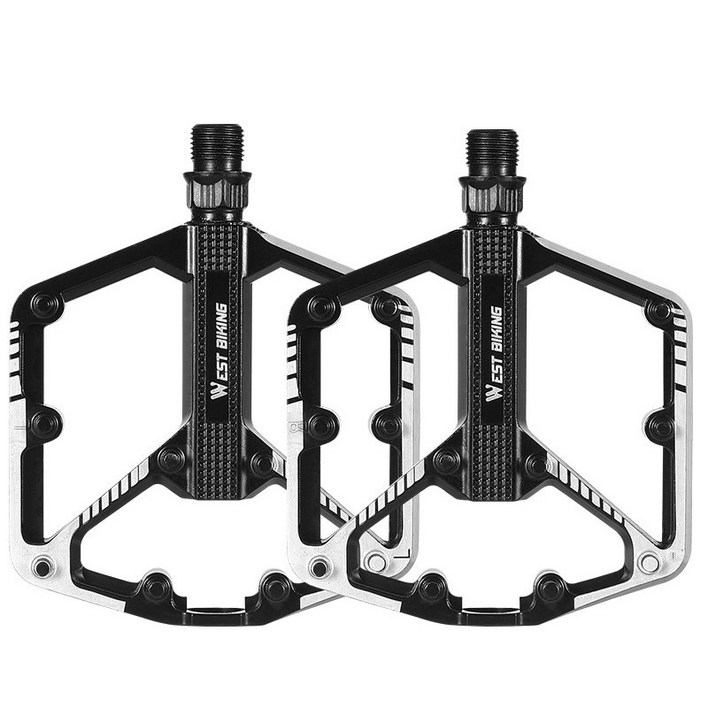 SAIVEINA 알루미늄 합금 자전거 MTB 초경량 라이딩 페달 볼베어링 자전거 평페달 풀세트