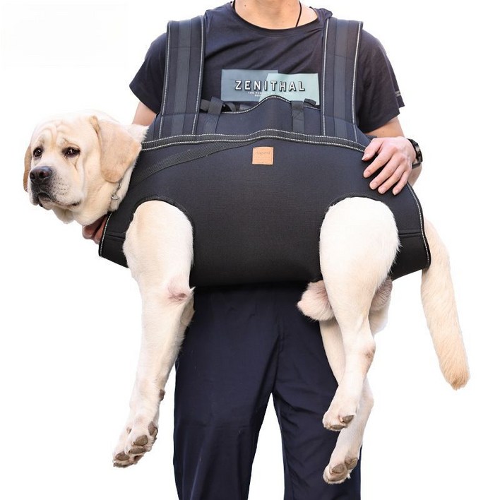 ZCBV 대형견 백팩 강아지 배낭형 캐리어 애견 띠 반려견 포대기 어깨 운반 2. 검정 2XL 4560kg 1개, XL22kg이하 × 검은색 × 1개